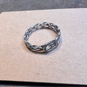 Sterling silver belt ring